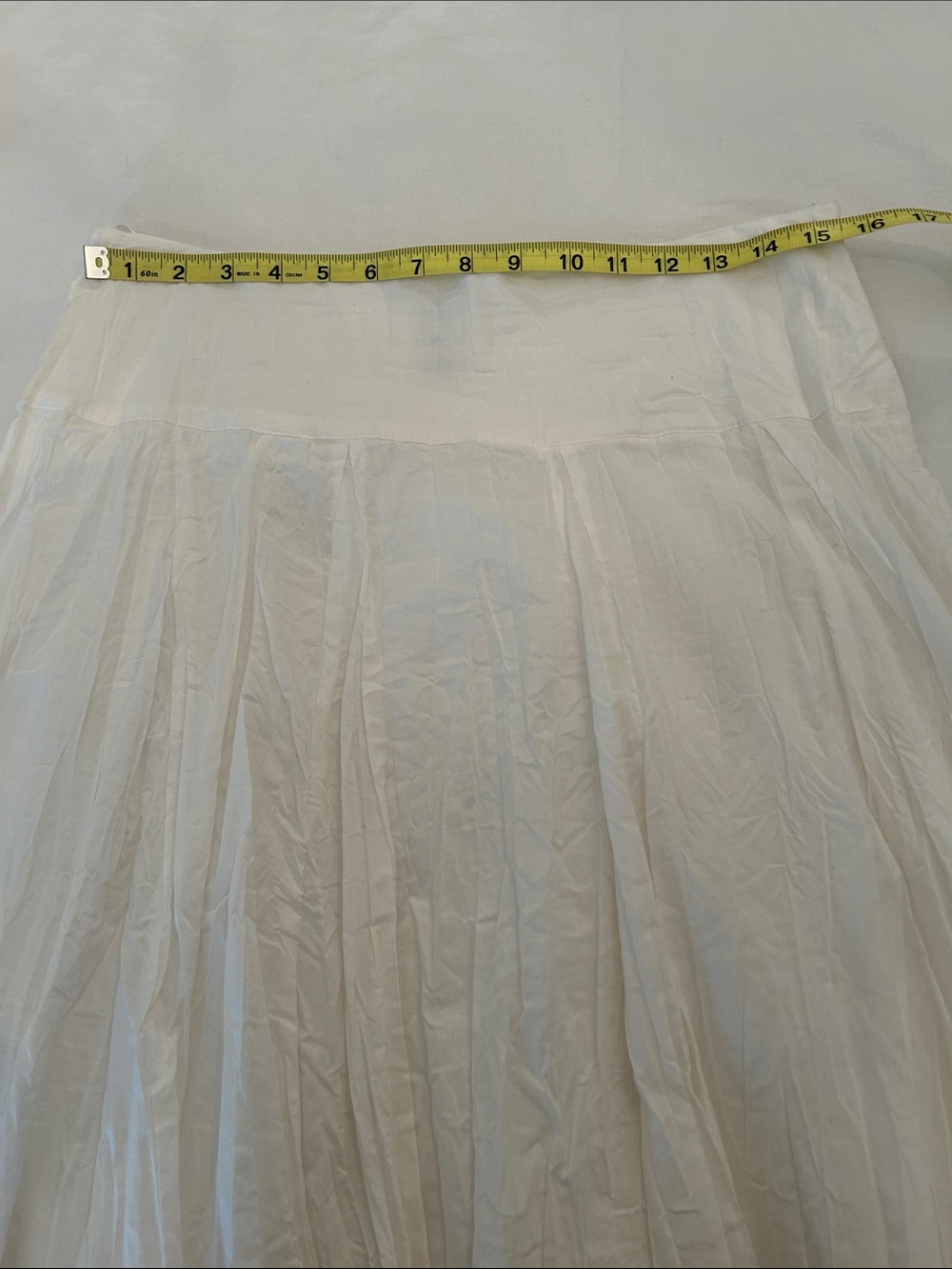 INC International Concepts White Pleated A-Line Midi Skirt - Picture 5 of 7